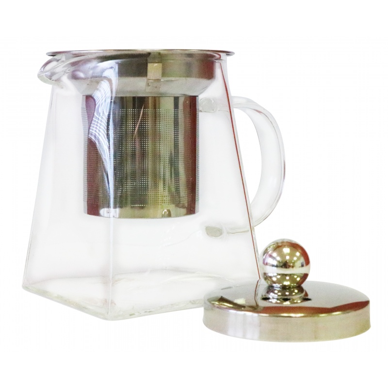 Théière en verre avec infuseur inox