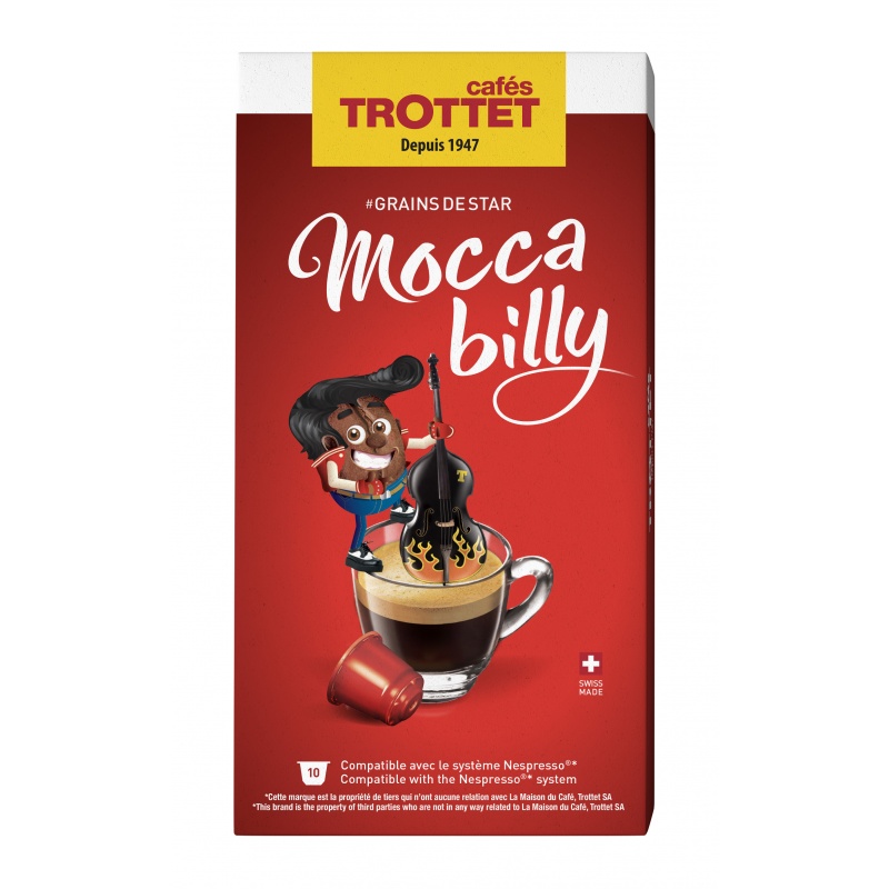 Nespresso®* Kapseln Moccabilly 10 Kapseln Cafés Trottet