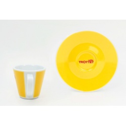 Tasses à Espresso Jaunes et sous-tasses 6P