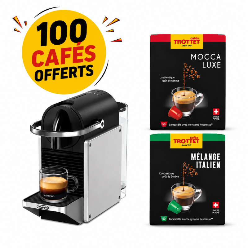 Delonghi Pixie & 100 cafés OFFERTS