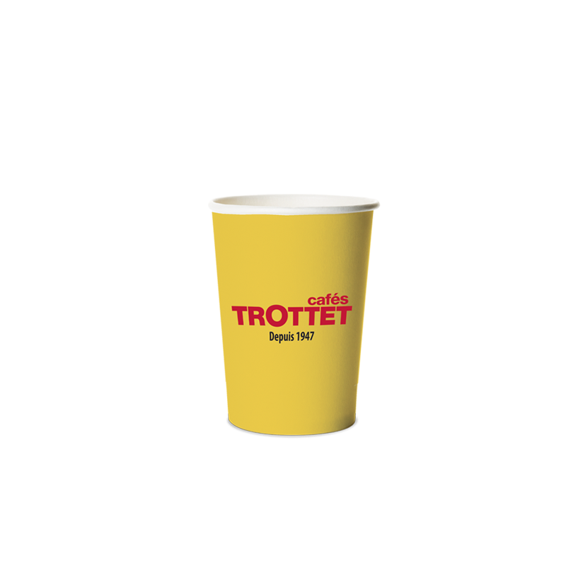 Trottet Yellow Cardboard cups 20CL Trottet Yellow Cardboard cups 20CL