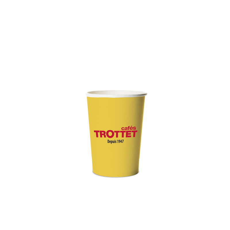 Trottet Gobelets en carton jaunes 10 CL 80 pièces Trottet Gobelets en carton jaunes 10 CL 80 pièces