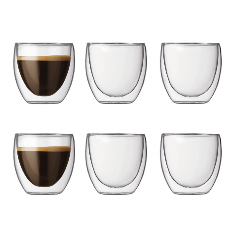 Bodum Pavina Glass Double Wall 0.08L 6 Pieces Bodum Pavina Glass Double Wall 0.08L 6 Pieces