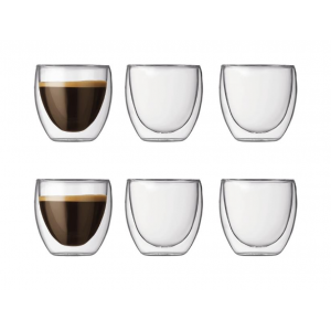 Bodum Pavina Glas Doppelwand 0,25 l 6 S