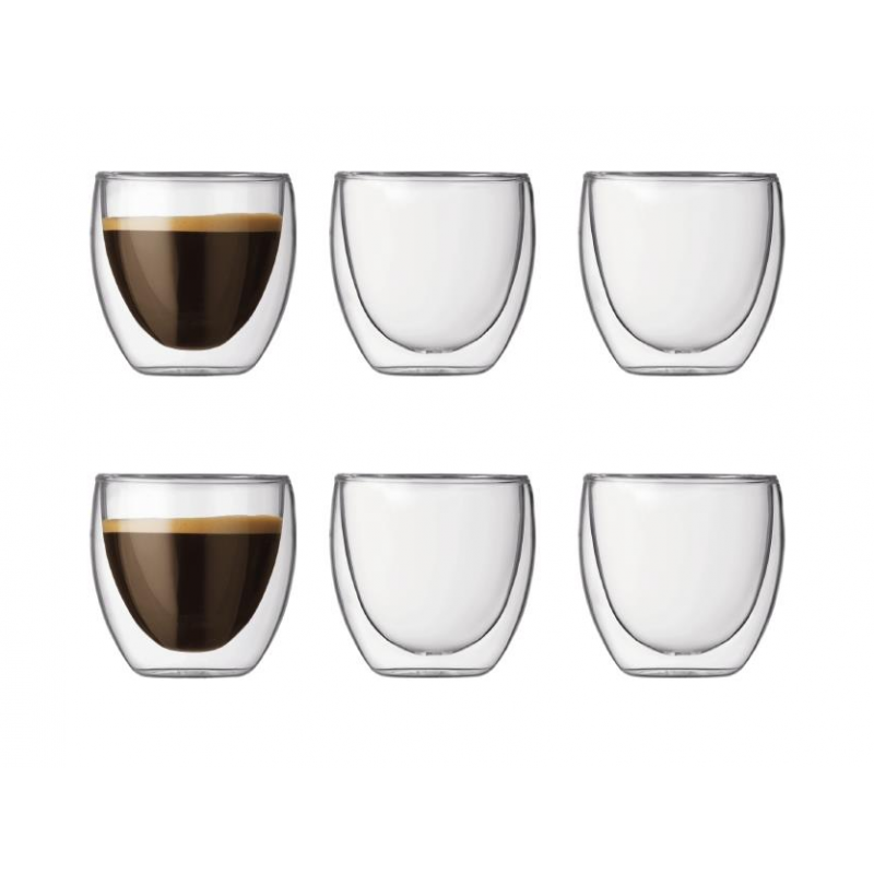 Bodum Pavina Glass Double Wall 0.25 l 6 Pieces Bodum Pavina Glass Double Wall 0.25 l 6 Pieces