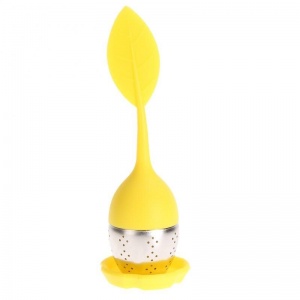 Yellow silicone tea infuser