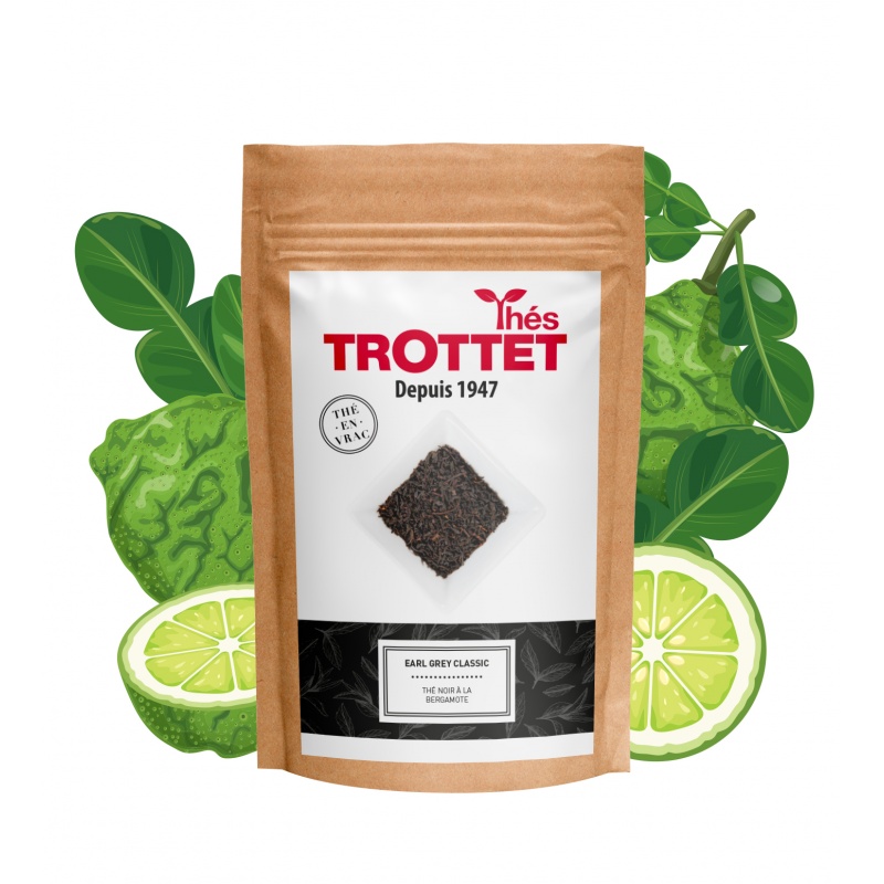 Thé Earl Grey en vrac 100G - Cafés Trottet Thé Earl Grey en vrac 100G - Cafés Trottet